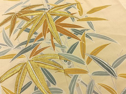 平和屋着物■訪問着　刺繍　笹　金彩　正絹　逸品　BAAY8330hj