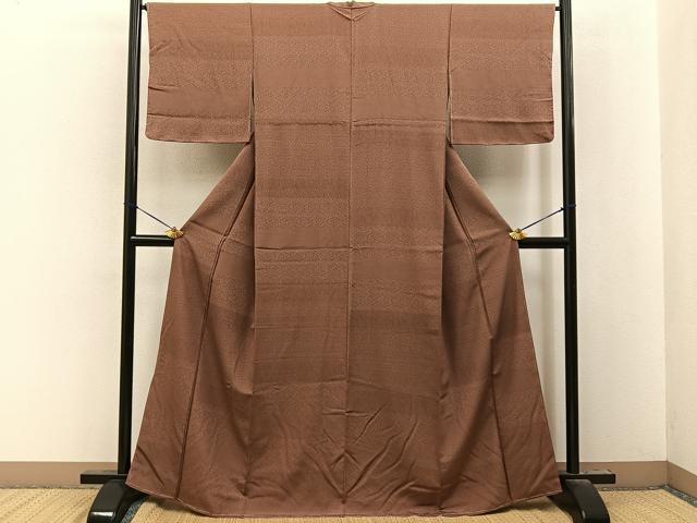 平和屋着物●江戸小紋　横段小花文　正絹　逸品　未使用　BAAY8332hj