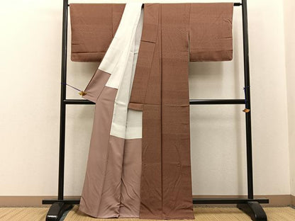 平和屋着物●江戸小紋　横段小花文　正絹　逸品　未使用　BAAY8332hj
