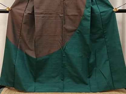 平和屋着物■訪問着　紬地　丸　正絹　逸品　BAAY8336hj