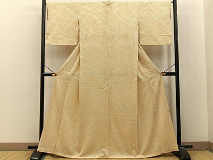 平和屋着物■上質な小紋　総絞り　抽象文様　正絹　逸品　BAAY8337hj