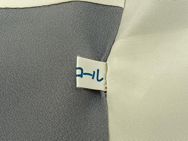 平和屋着物●上質な色無地　花地紋　鼠色　正絹　逸品　BAAY8338hj