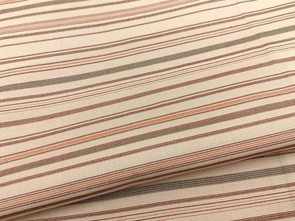 平和屋着物■上質な紬　道行コートセット　横縞　正絹　逸品　BAAY8342hj