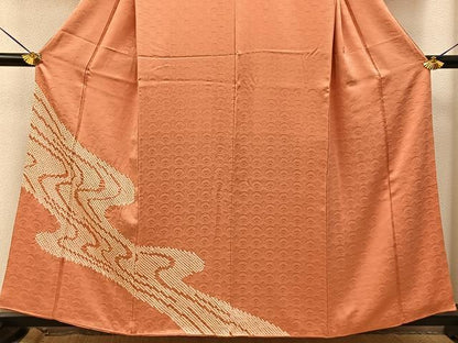平和屋着物■訪問着　総絞り　流水文　正絹　逸品　BAAY8351hj