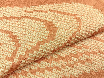 平和屋着物■訪問着　総絞り　流水文　正絹　逸品　BAAY8351hj
