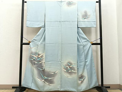 平和屋着物■訪問着　舞蝶文　暈し染め　金彩　正絹　逸品　BAAY8357hj