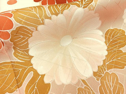 平和屋着物■訪問着　刺繍　菊　正絹　逸品　BAAY8372hj