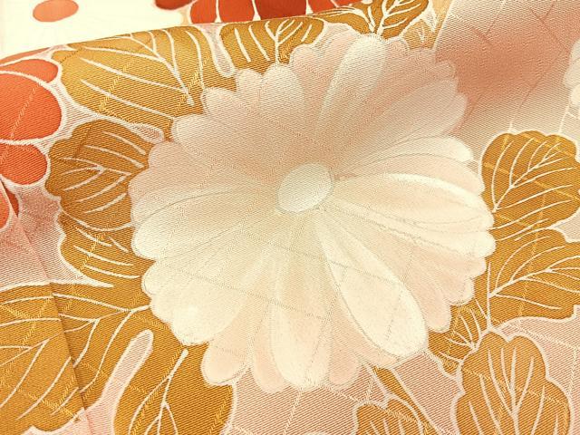平和屋着物■訪問着　刺繍　菊　正絹　逸品　BAAY8372hj