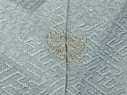 平和屋着物●上質な色無地　作家物　京草木染　紗綾形地紋　水色　正絹　逸品　BAAY8380hj