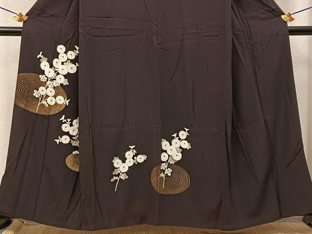 平和屋着物■訪問着　流水菊文　金彩　正絹　逸品　BAAY8381hj