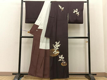 平和屋着物■訪問着　流水菊文　金彩　正絹　逸品　BAAY8381hj