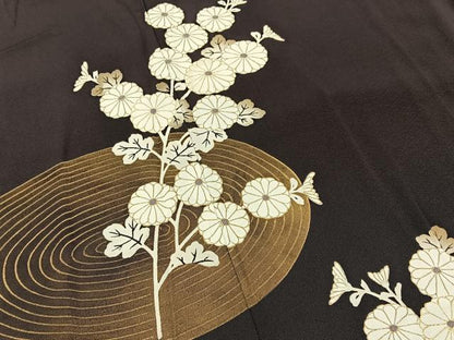 平和屋着物■訪問着　流水菊文　金彩　正絹　逸品　BAAY8381hj