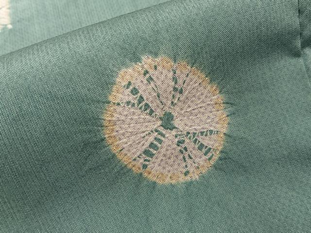 平和屋着物■上質な紬　杢目絞り　舞蝶文　正絹　逸品　未使用　BAAY8388hj