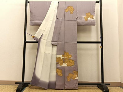 平和屋着物■訪問着　刺繍　松　金彩　正絹　逸品　BAAY8392hj