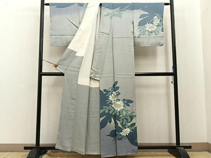 平和屋着物●京の匠日展作家　丹下雄介　訪問着　草花文　暈し染め　正絹　逸品　BAAY8404hj