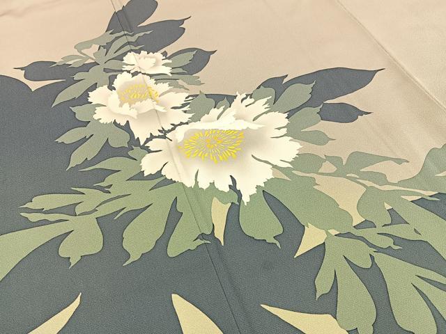 平和屋着物●京の匠日展作家　丹下雄介　訪問着　草花文　暈し染め　正絹　逸品　BAAY8404hj