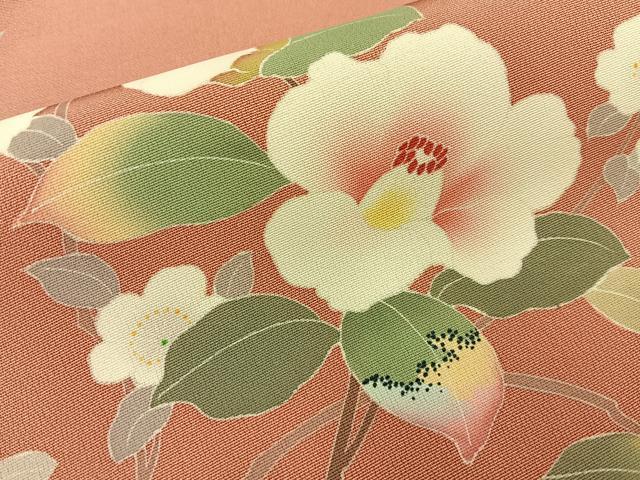 平和屋着物●訪問着　友禅　作家物　白椿　正絹　逸品　BAAY8406hj