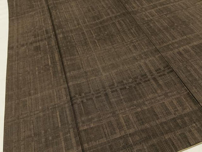 平和屋着物■上質な紬　格子柄　正絹　逸品　BAAY8419hj
