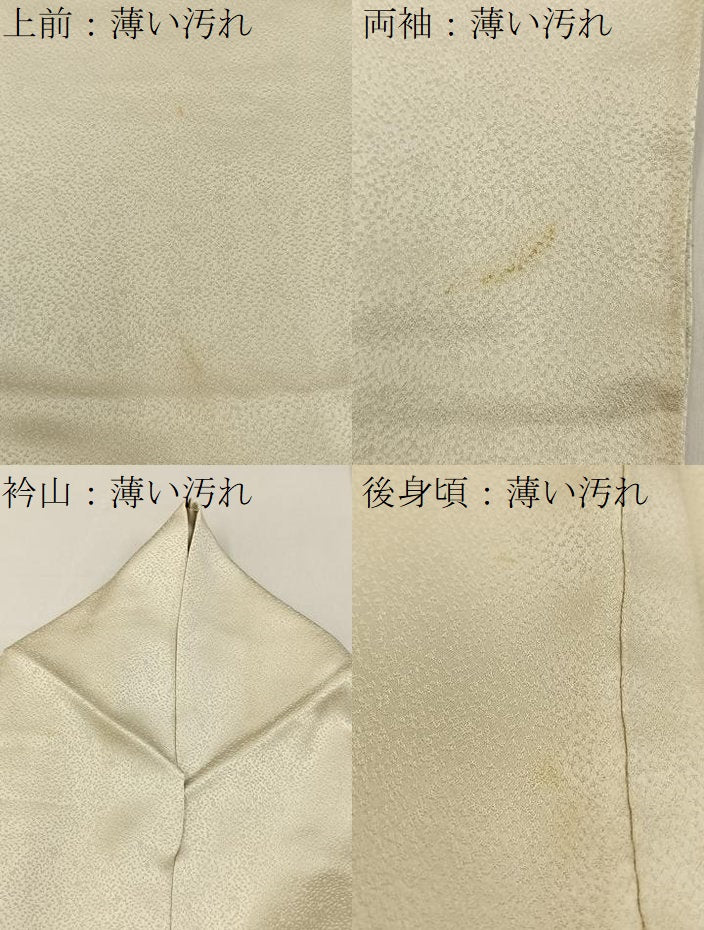 平和屋着物■訪問着　絞り　駒刺繍　雲取菊文　金彩　正絹　逸品　BAAY8429hj