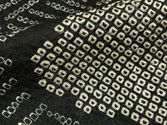 平和屋着物■訪問着　絞り　駒刺繍　雲取菊文　金彩　正絹　逸品　BAAY8429hj