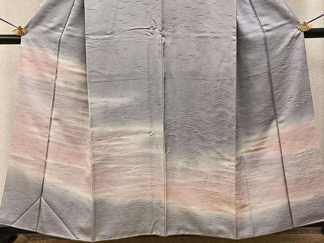 平和屋着物■訪問着　霞文　暈し染め　正絹　逸品　BAAY8435hj