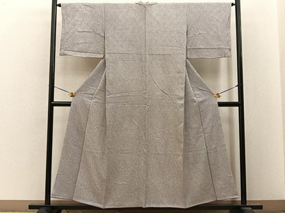 平和屋着物■大変加工の良い総絞り小紋　正絹　逸品　BAAY8442hj
