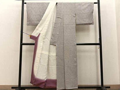 平和屋着物■大変加工の良い総絞り小紋　正絹　逸品　BAAY8442hj
