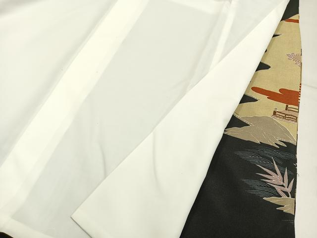 平和屋着物■豪華黒留袖　駒刺繍　茶屋辻　金彩　正絹　逸品　BAAY8446hj