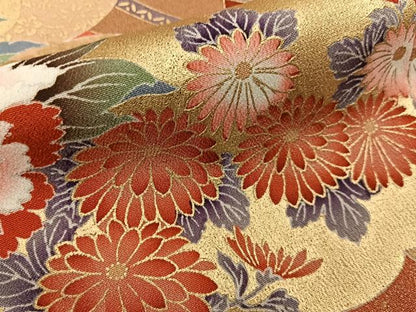 平和屋着物■豪華黒留袖　駒刺繍　御所車花文　金彩　正絹　逸品　BAAY8447hj