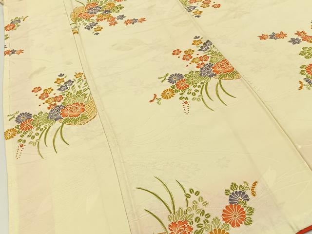 平和屋着物■上質な小紋　花籠文　正絹　逸品　BAAY8457hj