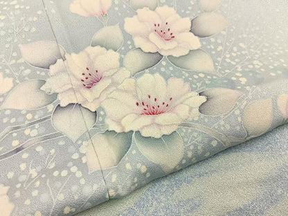 平和屋着物■訪問着　枝花文　暈し染め　ラインストーン　やまと誂製　正絹　逸品　BAAY8459hj