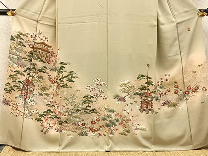 平和屋着物■豪華色留袖　作家物　寿光織　祇園祭　金糸　正絹　逸品　BAAY8463hj