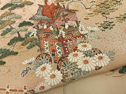 平和屋着物■豪華色留袖　作家物　寿光織　祇園祭　金糸　正絹　逸品　BAAY8463hj