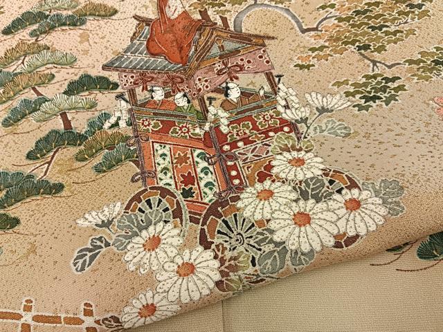 平和屋着物■豪華色留袖　作家物　寿光織　祇園祭　金糸　正絹　逸品　BAAY8463hj