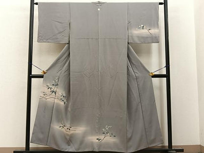 平和屋着物■訪問着　友禅　枝花文　暈し染め　正絹　逸品　BAAY8469hj