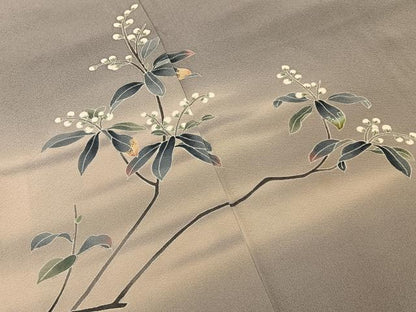 平和屋着物■訪問着　友禅　枝花文　暈し染め　正絹　逸品　BAAY8469hj