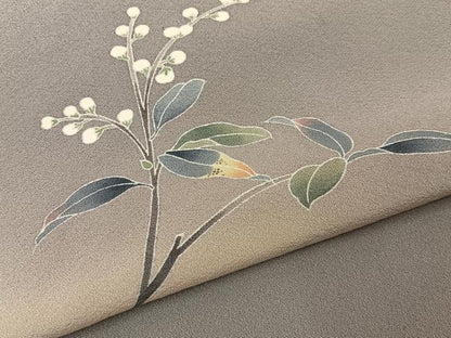 平和屋着物■訪問着　友禅　枝花文　暈し染め　正絹　逸品　BAAY8469hj