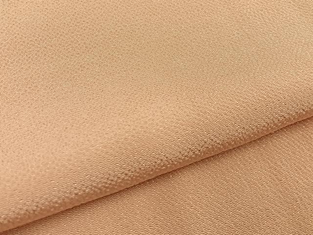 平和屋着物●上質な色無地　雄黄色　鬼しぼ縮緬　反端付き　正絹　逸品　BAAY8471hj