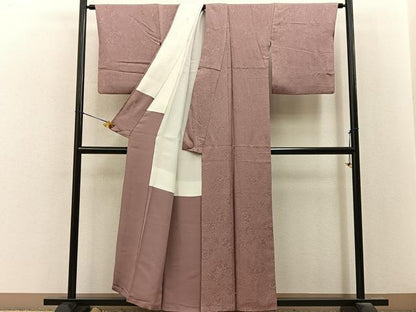 平和屋着物■上質な色無地　辻が花地紋　鴇浅葱色　正絹　逸品　BAAY8472hj