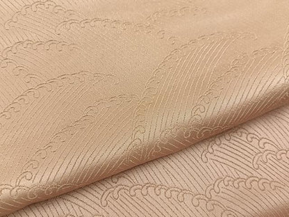 平和屋着物■上質な小紋　立波文　金通し地　正絹　逸品　BAAY8474hj