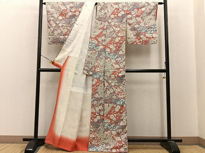 平和屋着物■上質な小紋　辻が花　正絹　逸品　BAAY8483hj