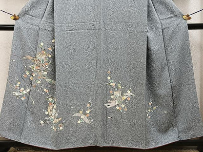 平和屋着物●訪問着　御所車花絵巻文　金彩　大丸扱い　正絹　逸品　未使用　BAAY8494hj