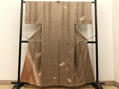 平和屋着物■訪問着　花筏文　暈し染め　金彩　正絹　逸品　BAAY8495hj