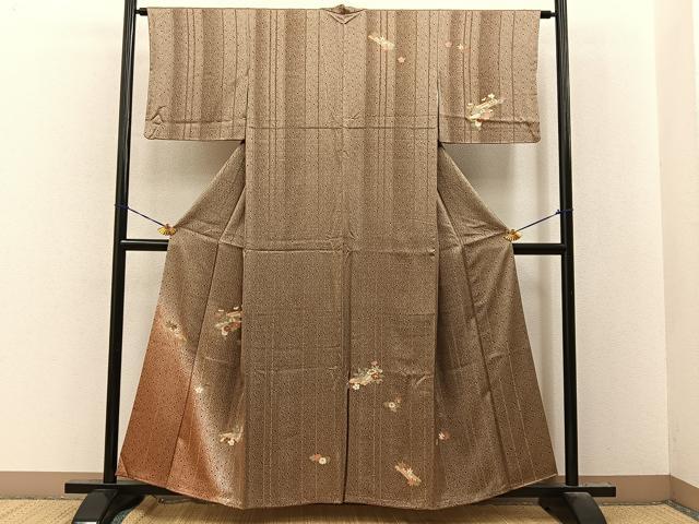平和屋着物■訪問着　花筏文　暈し染め　金彩　正絹　逸品　BAAY8495hj