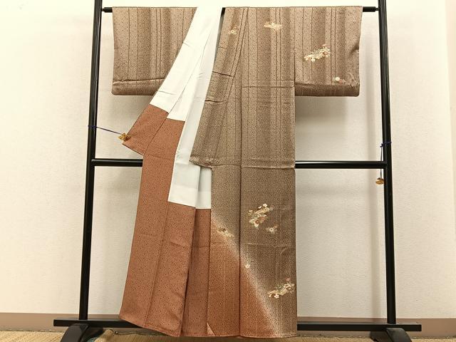平和屋着物■訪問着　花筏文　暈し染め　金彩　正絹　逸品　BAAY8495hj