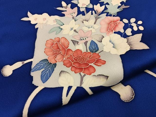 平和屋着物■訪問着　色紙吉祥花文　正絹　逸品　BAAY8498hj
