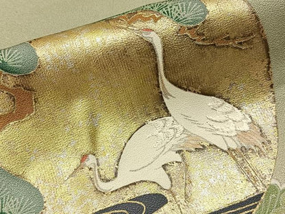 平和屋着物●豪華色留袖　刺繍　宝尽くし花鳥文　暈し染め　金銀彩　正絹　逸品　BAAY8501hj