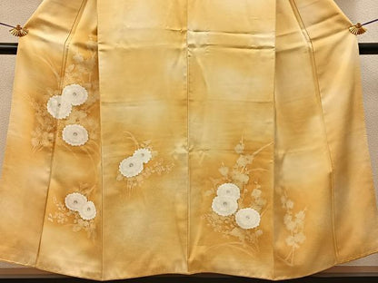 平和屋着物■訪問着　菊　暈し染め　金彩　正絹　逸品　BAAY8513hj