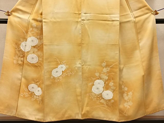 平和屋着物■訪問着　菊　暈し染め　金彩　正絹　逸品　BAAY8513hj