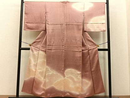 平和屋着物■訪問着　雲重ね文　暈し染め　正絹　逸品　BAAY8515hj